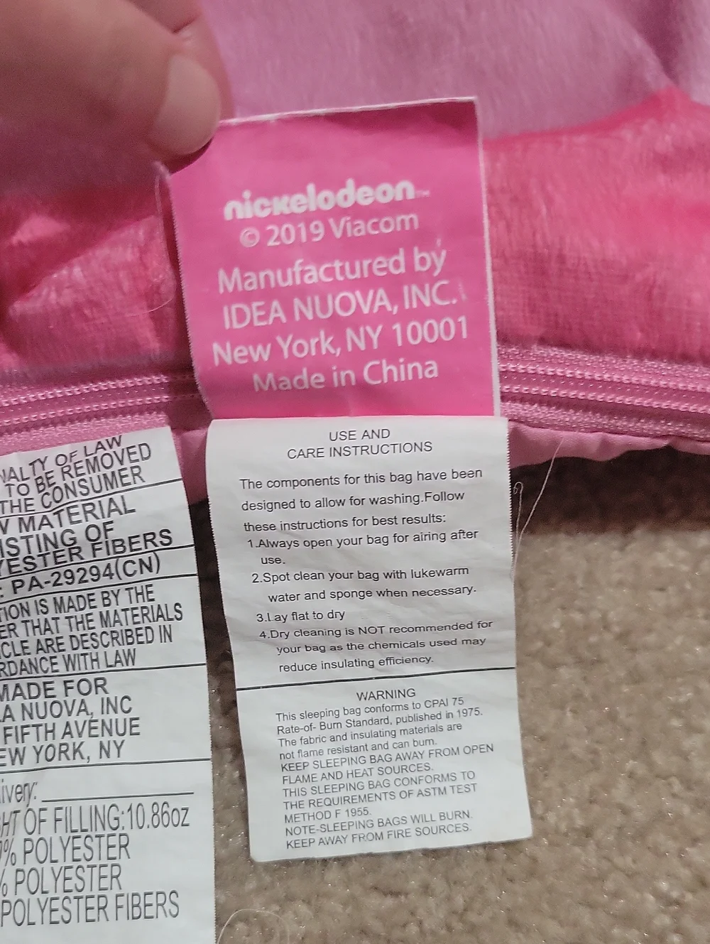 JoJo Siwa Pink Striped Unicorn Sleep Sack with Colorful Graphics